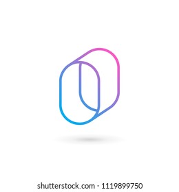 Letter O number 0  logo icon design template elements