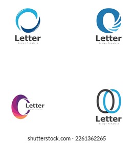 letter o number 0 logo icon design template elements