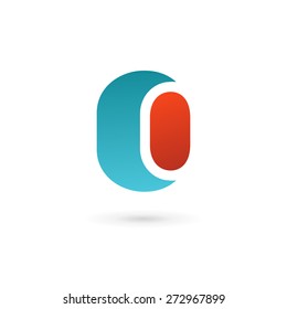 Letter O number 0 logo icon design template elements
