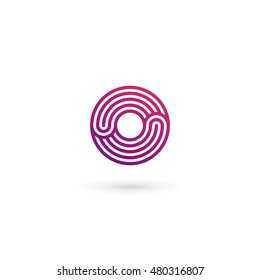 Letter O number 0 logo icon design template elements