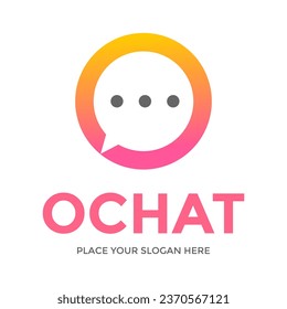 Letter O or number chat vector logo template. This design use communication symbol. Suitable for business