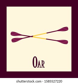 Letter O for Oar Illustration Learning for Children 