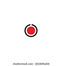 letter o off symbol simple logo vector