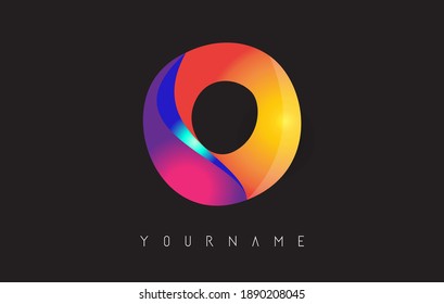 Letter O ogo with gradient color design. Business card templates. Colorful rounded vector illustration with O letter.
