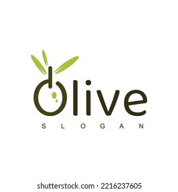 Letter O, Olive Logo Design Template 