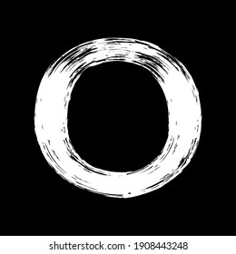 The letter "O" on a black background