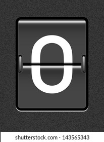 Letter O on a mechanical timetable