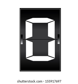 letter o on a mechanical timetable