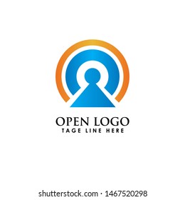 Letter O Open Logo Design Template
