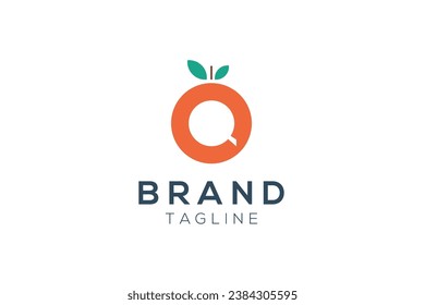 letter o orange vector template logo design