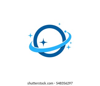 Letter O Orbit Logo Design Element
