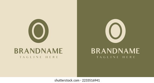 Logotipo de letra O Oval, adecuado para cualquier negocio con O inicial.