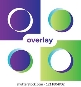 Letter O Overlay set icon