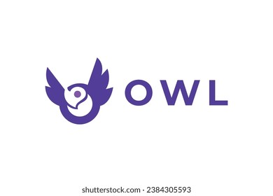 letter o owl vector template logo design
