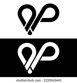 letter o and  p logo design 