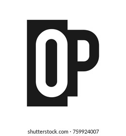 Letter O P Vector Logo Stock Vector (Royalty Free) 759924007 | Shutterstock