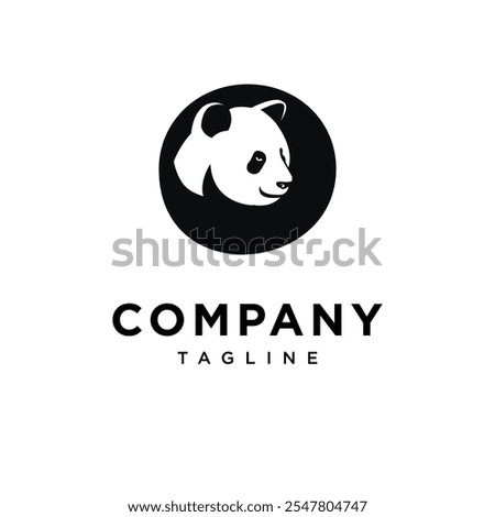 Letter O Panda Logo Icon Vector