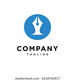 Letter O Pen Writing Logo Icon Vector