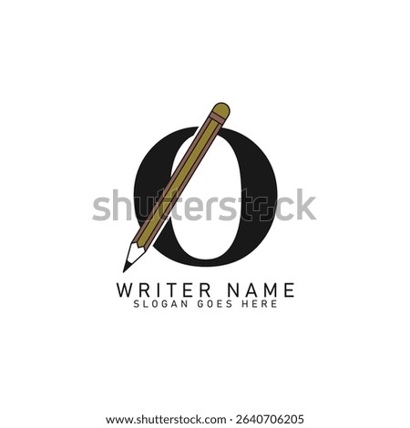 Letter O Pencil Logo Design. Alphabet O Lead Pencil Icon
