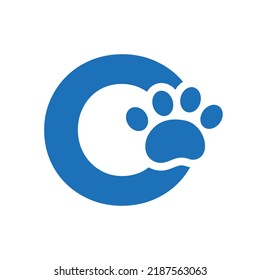 Letter O Pet Care Logo, Dog Logo Design Vector Sign and Symbol Template