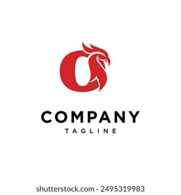 Letter O Phoenix logo icon vector