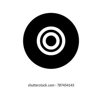 Letter O Pixel Logo Design Template With black Circle Isolated on White Background. Vector Illustration