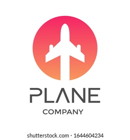 Letter O with plane vector logo. This design is modern and suitable for travel and transportation.