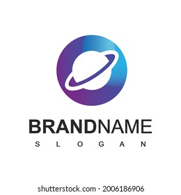 Letter O Planet Logo Design Template