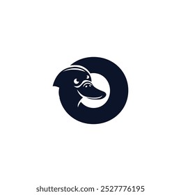 Letter O Platypus logo icon vector.