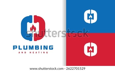 LETTER O PLUMBING AND HEATING LOGO