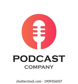 Letter o with podcast logo template illustration. suitable for podcasting, internet, brand, musical, digital, entertainment, studio etc