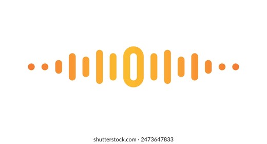 Letter O with pulse music player element. Audio wave logo design. Premium Vector