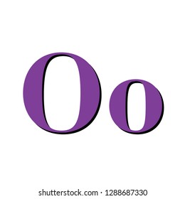 letter O purple