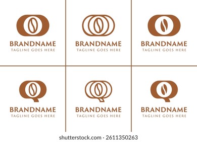 Letter O and Q Coffee Bean Logo, for coffee shops, roasters, or brands in the beverage