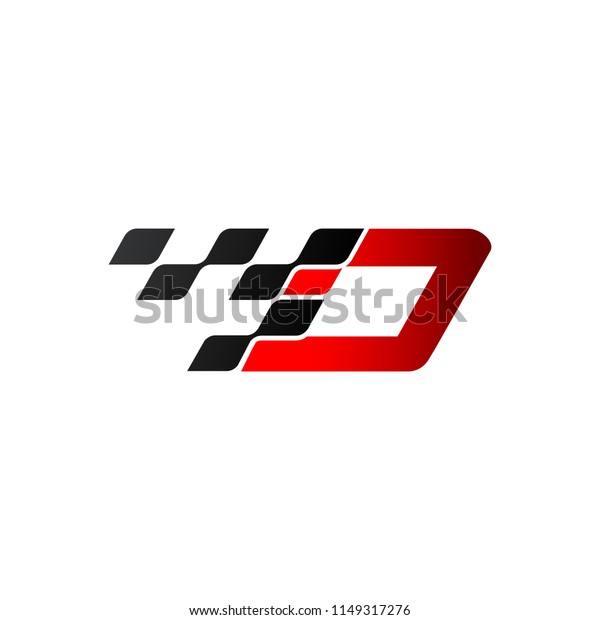 Letter O with racing flag\
logo
