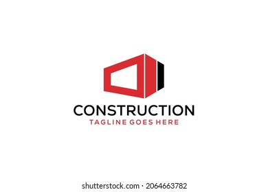 Letter O for Real Estate Remodeling Logo. Construction Architecture Building Logo Design Template.