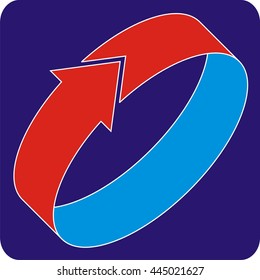 letter o with recycle arrow logo design