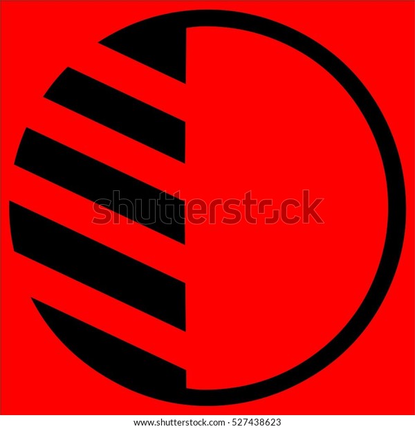 Letter O Red Color Background Logo Stock Vector (Royalty Free ...