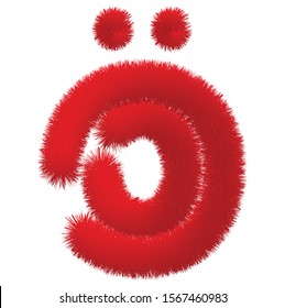 Letter O red drawing vector work