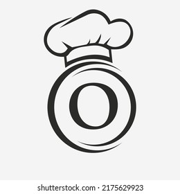 Plantilla De Logo Del Restaurante Carta O.  Concepto de logotipo de restaurante con signo vector de símbolo de Sombrero de Chef