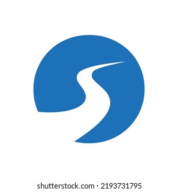 Letter O Road Logo For Transportation Symbol Based On Path Concept Vector Template