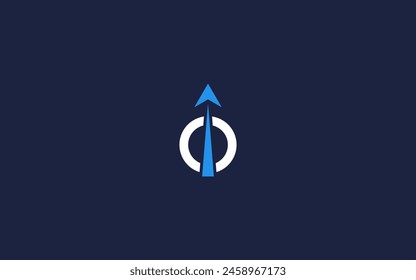 letter o with rocket logo icon design vector design template inspiration