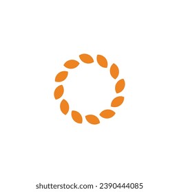 Letter O rope geometric symbol simple logo vector