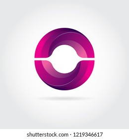 Letter O  ROUND Abstract Vector Logo