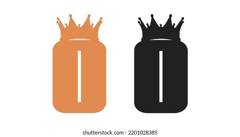 O Plantilla de símbolo de icono de vectores de logotipo real. Vector con logotipo Princes. Logo de la Crown