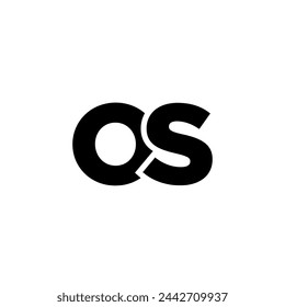 Letter O and S, OS logo design template. Minimal monogram initial based logotype.