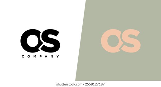 Letter O and S, OS logo design template. Minimal monogram initial based logotype.