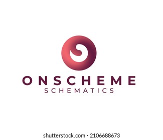Ilustración de vectores de concepto de esquema Carta O