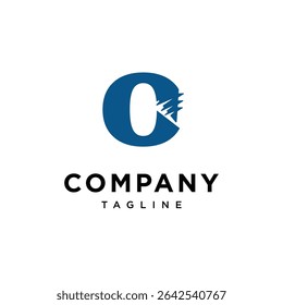 Letter O Screw logo Icon Vector