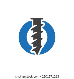 Letter O Screw Logo Template For Construction Ironmonger  Symbol Design